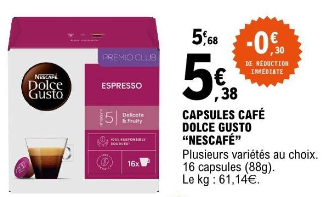 CAPSULES CAFÉ DOLCE GUSTO “NESCAFÉ”