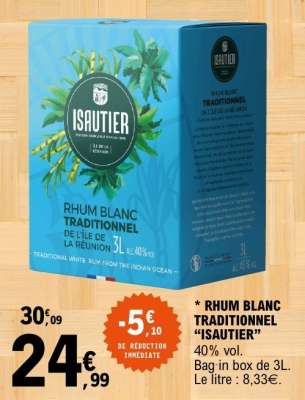 Rhum Blanc Traditionnel "Isautier"