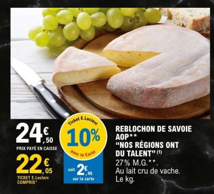 REBLOCHON DE SAVOIE AOP** “NOS RÉGIONS ONT DU TALENT”