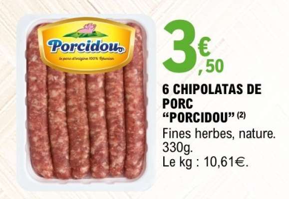6 CHIPOLATAS DE PORC 'PORCIDOU'