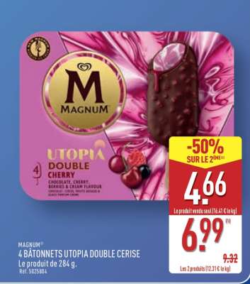 MAGNUM 4 BÂTONNETS UTOPIA DOUBLE CERISE