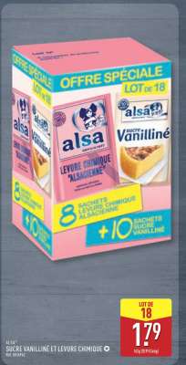 ALSA SUCRE VANILLINÉ ET LEVURE CHIMIQUE