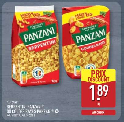 Panzani Serpentini ou Coudes Rayés