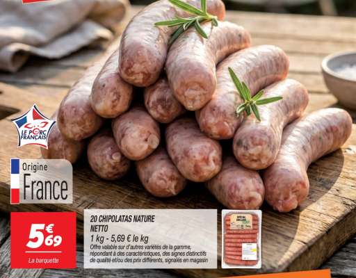 20 Chipolatas Nature