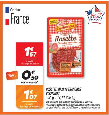 ROSETTE MAXI 12 TRANCHES COCHONOU