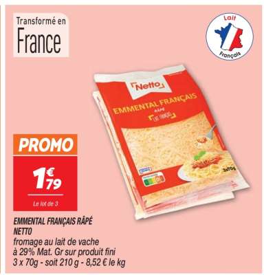 Emmental Français Râpé Netto