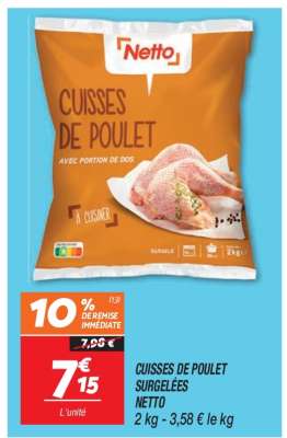 CUISSES DE POULET SURGELÉES