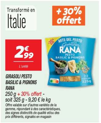 GIRASOLI PESTO BASILIC & PIGNONS