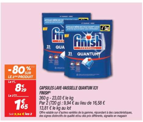 CAPSULES LAVE-VAISSELLE QUANTUM X31