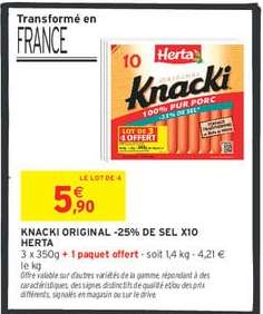 KNACKI ORIGINAL -25% DE SEL X10 HERTA