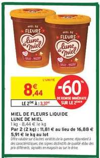 Miel De Fleurs Liquide Lune De Miel