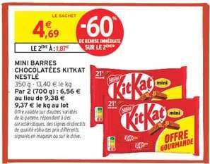 Mini Barres Chocolatées KitKat Nestlé