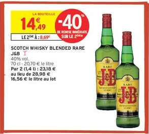 Scotch Whisky Blended Rare J&B