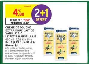CRÈME DE DOUCHE EXTRA DOUX LAIT DE VANILLE BIO