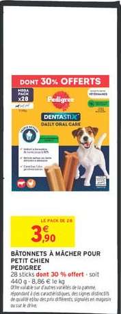 BÂTONNETS À MÂCHER POUR PETIT CHIEN