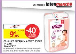 COUCHES PREMIUM ACTIVE 7/18KG T4 X48 POMMETTE