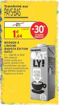 BOISSON À L'AVOINE BARISTA ÉDITION OATLY