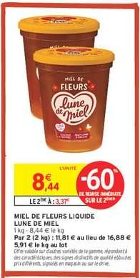 Miel De Fleurs Liquide Lune De Miel