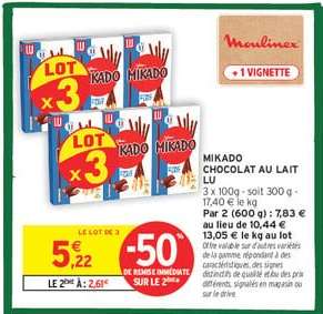 Mikado Chocolat Au Lait Lu