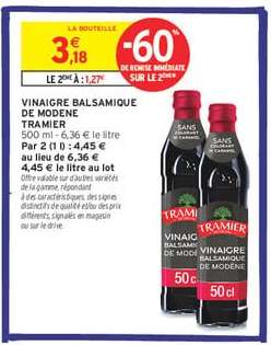 Vinaigre Balsamique de Modène Tramier