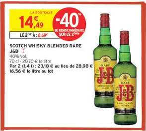 Scotch Whisky Blended Rare J&B