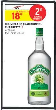 Rhum Blanc Traditionnel 'Charrette'