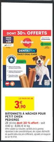 Bâtonnets à mâcher pour petit chien Pedigree