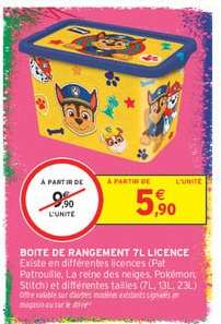 BOITE DE RANGEMENT 7L LICENCE
