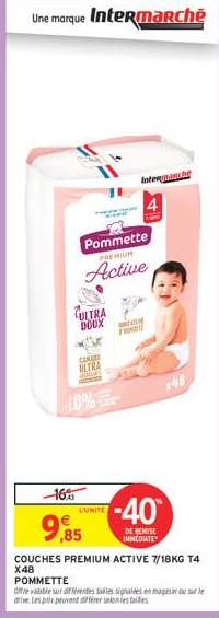 COUCHES PREMIUM ACTIVE 7/18KG T4 X48