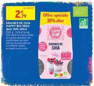 GRAINES DE CHIA HAPPY BIO 250G
