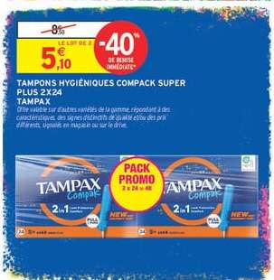 Tampons Hygiéniques Compack Super Plus 2x24