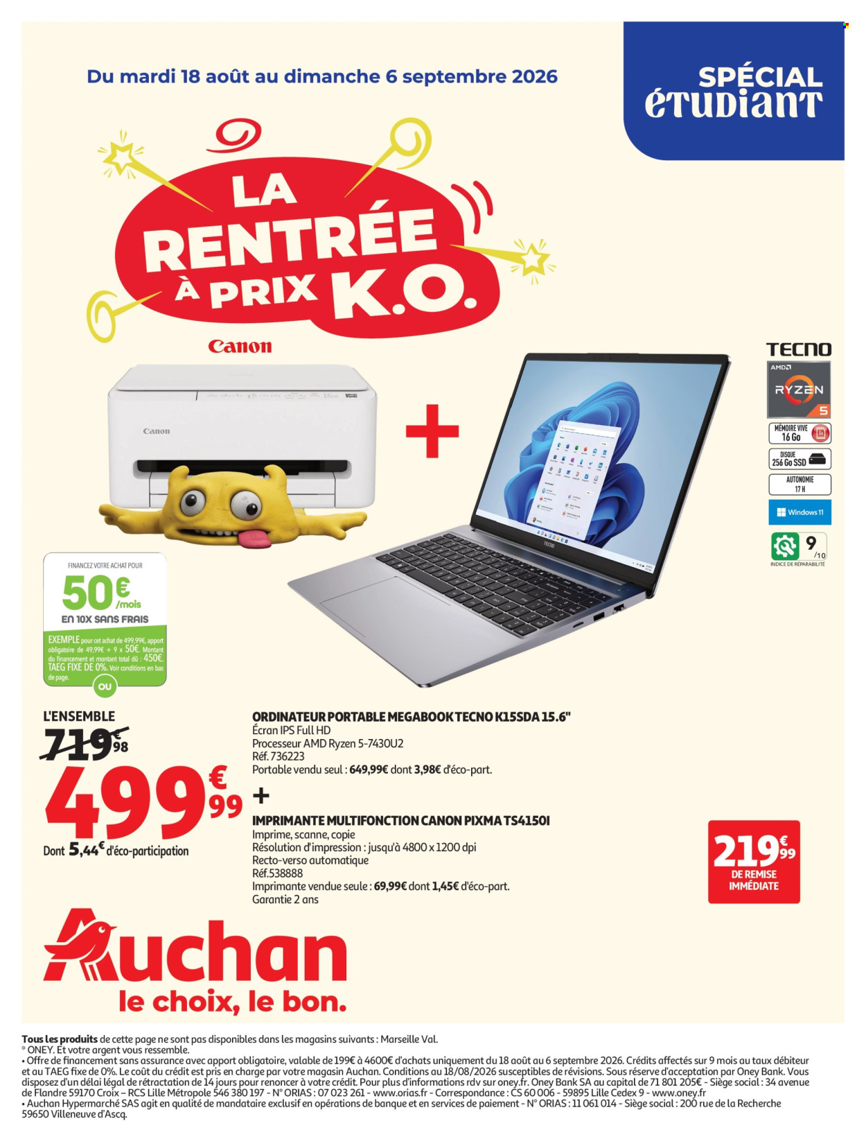 Catalogue Auchan - 18.08.2026 - 06.09.2026. Page 1