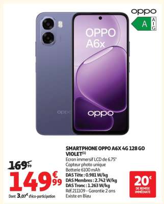 SMARTPHONE OPPO A6X 4G 128 GO VIOLET