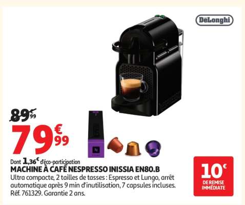 MACHINE A CAFE NESPRESSO INISSIA EN80.B