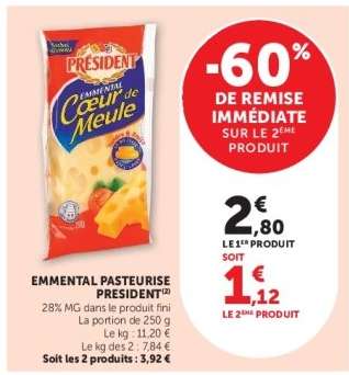 Emmental Pasteurisé Président