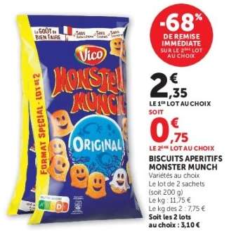 Biscuits Apéritifs 'Monster Munch'