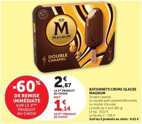 BATONNETS CREME GLACEE MAGNUM