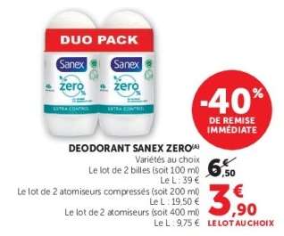 DEODORANT SANEX ZERO