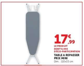 TABLE A REPASSER PRIX MINI