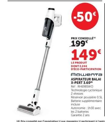 Rowenta Aspirateur Balai X-Pert 3.60