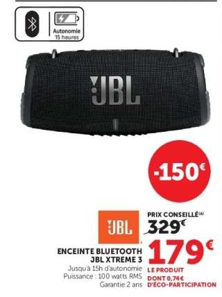 ENCEINTE BLUETOOTH JBL XTREME 3