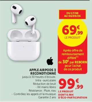 APPLE AIRPODS 3 RECONDITIONNÉ