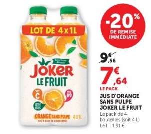 Jus d'orange sans pulpe Joker Le Fruit