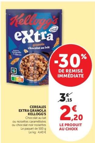 CEREALES EXTRA GRANOLA KELLOGG'S