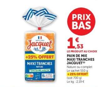 Pain de Mie Maxi Tranches Jacquet