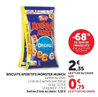 Biscuits Apéritifs 'Monster Munch'