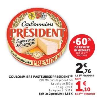 Coulommiers Pasteurisé Président