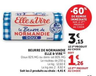 BEURRE DE NORMANDIE ELLE & VIRE