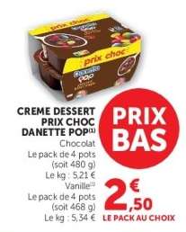 Crème Dessert «Prix Choc» DANETTE POP