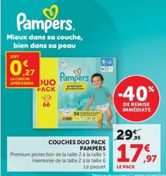 Couches Duo Pack Pampers